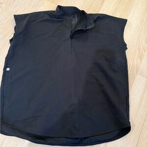 Figs Black Sleeveless Rafaela Oversized Scrub Top